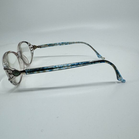 Vintage Genevieve Paris Eyeglasses Mo Lynn 53[]14 Translucent Blue used H12128 - Picture 2 of 10